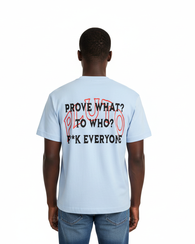 RED Pluto Outline Cotton Boxy Tee-Shirt