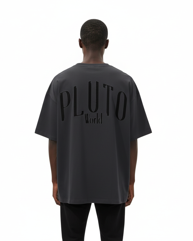 Pluto Cross Face Loose Cotton Tee-Shirt