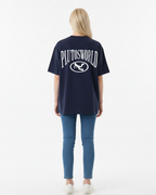 Pluto White Oval Logo Tee-Shirt