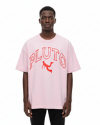 RED Pluto Outline Cotton Boxy Tee-Shirt