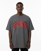 PlutosWorld Black Web Cotton Tee-Shirt