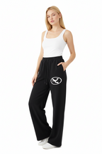 Pluto White Oval Logo Straight-Leg Sweatpants