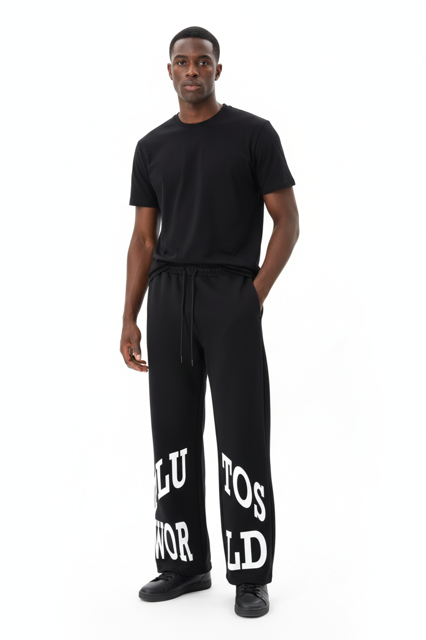 PLU TOS WOR LD Straight-Leg Sweatpants