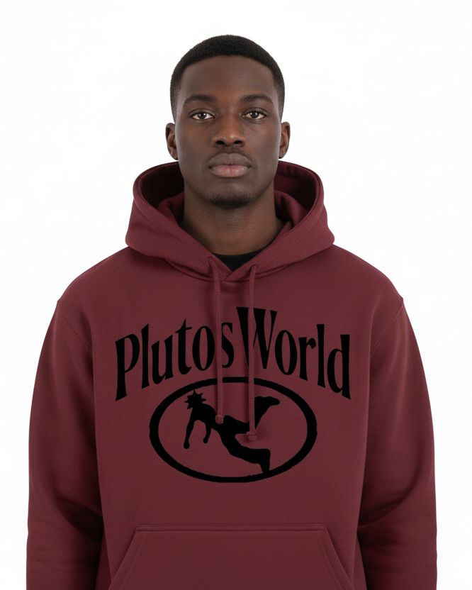 Plutos World Arch Oval Logo Essential Heavyweight Hoodie