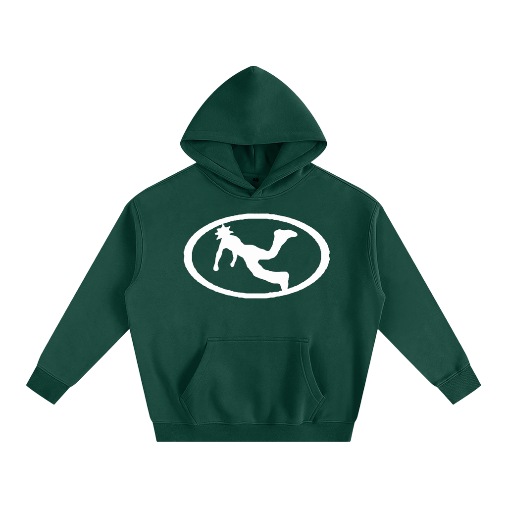 Pluto W Oval Logo Oversize Fleeced Hoodie