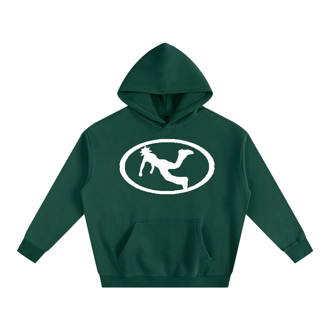 Pluto W Oval Logo Oversize Fleeced Hoodie