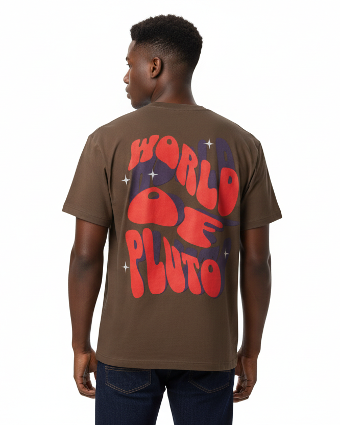 World OF Pluto Purple/Red Cotton Tee-Shirt