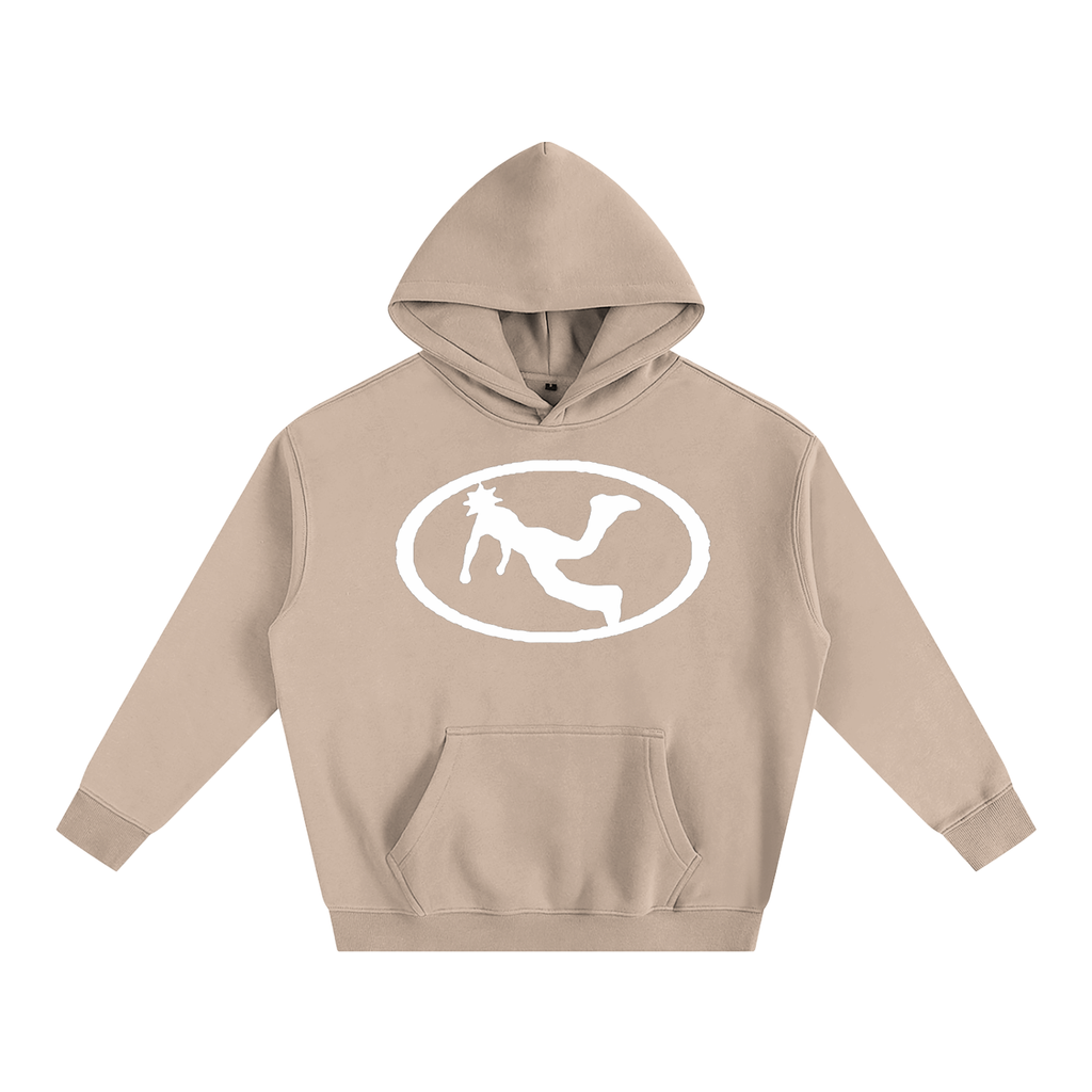 Pluto W Oval Logo Oversize Fleeced Hoodie