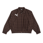 Plaid,Fullzip,Sweater