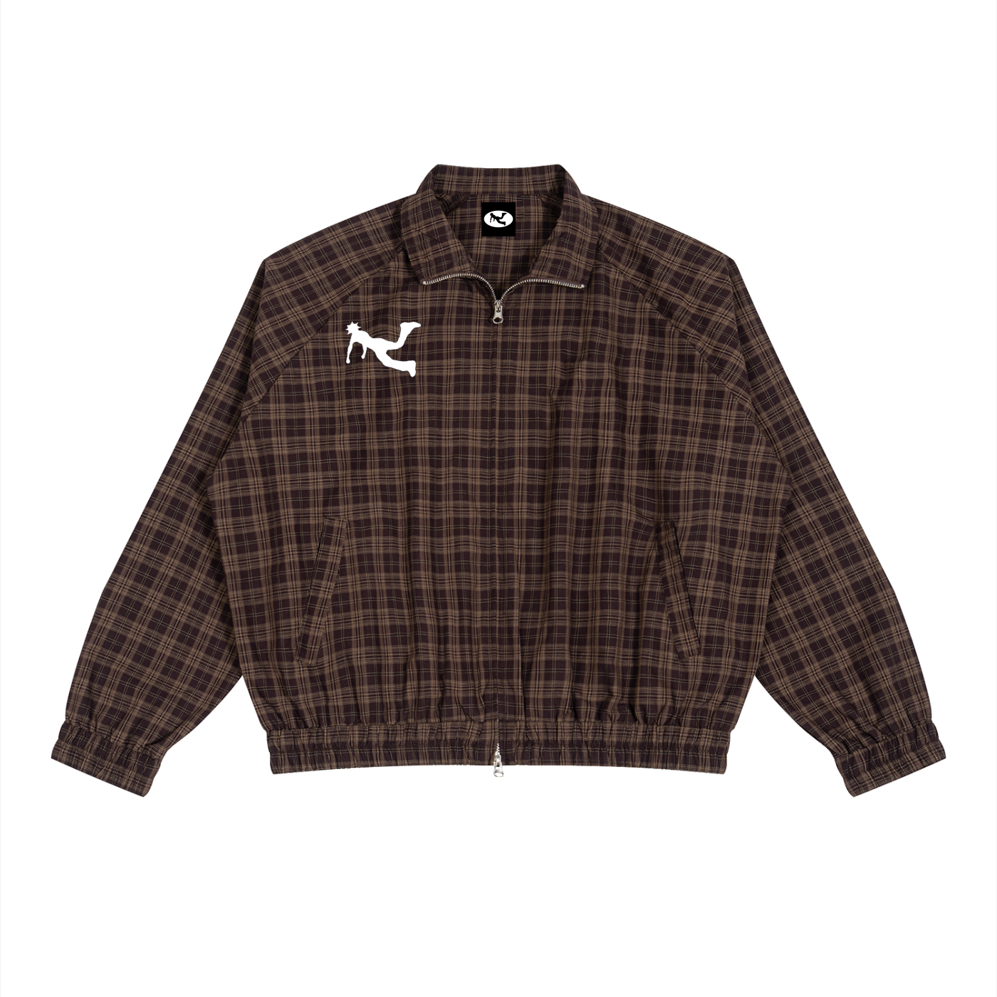 Plaid,Fullzip,Sweater
