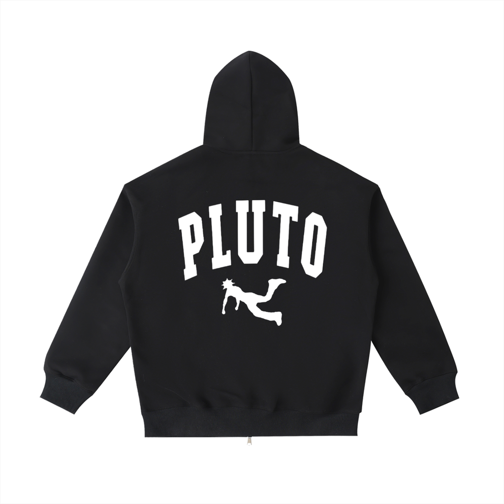 Pluto Oval Logo Heavyweight Zip-up Hoodie