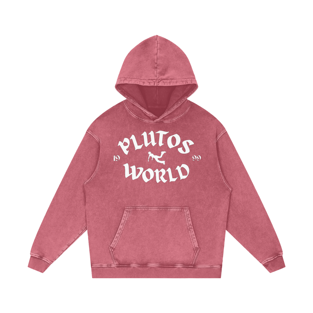 Plutos World Logo 1999 Snow Washed Hoodie