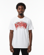 PlutosWorld Black Web Cotton Tee-Shirt