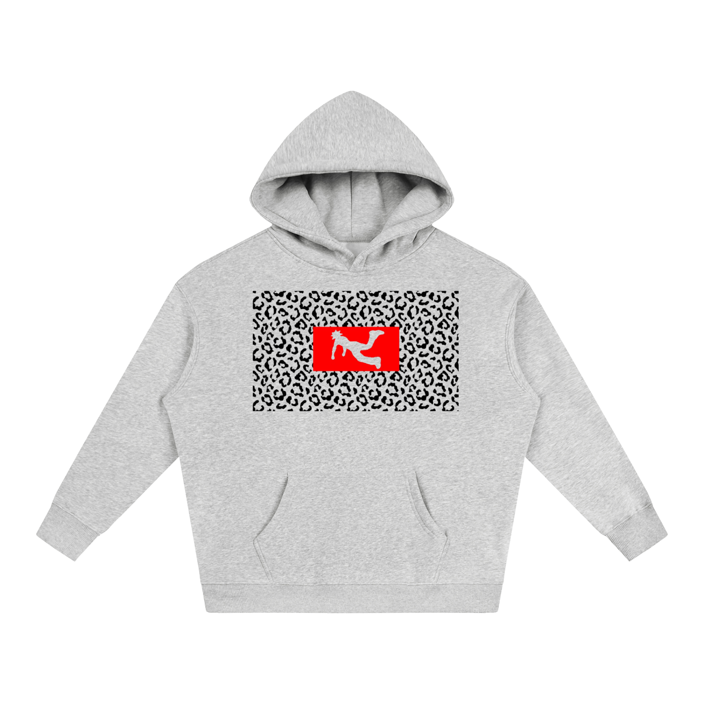 Pluto Leopard Print Fleeced Hoodie
