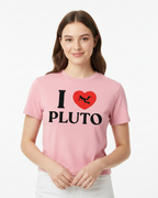 I Heart Pluto Slim Fit Mock Neck WOMENS Tee-Shirt