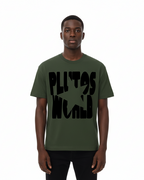 PlutosWorld Black Star Cotton Boxy Tee-Shirt