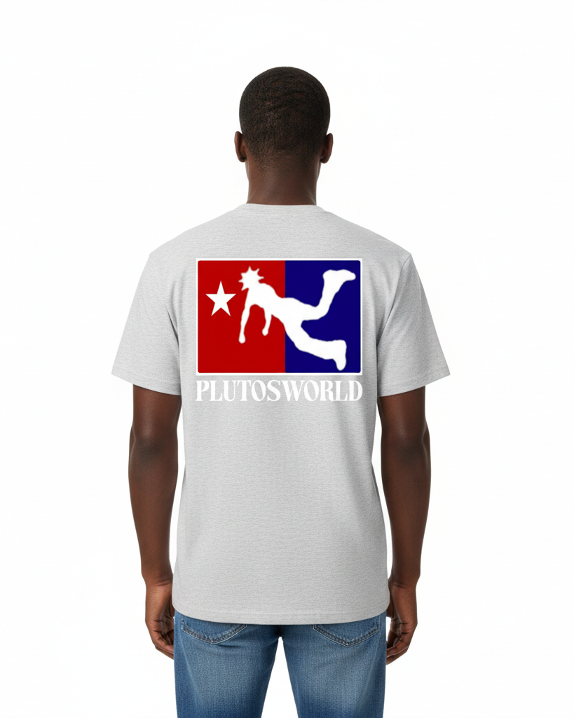 PlutosWorld Red & Blue Cotton Tee-Shirt