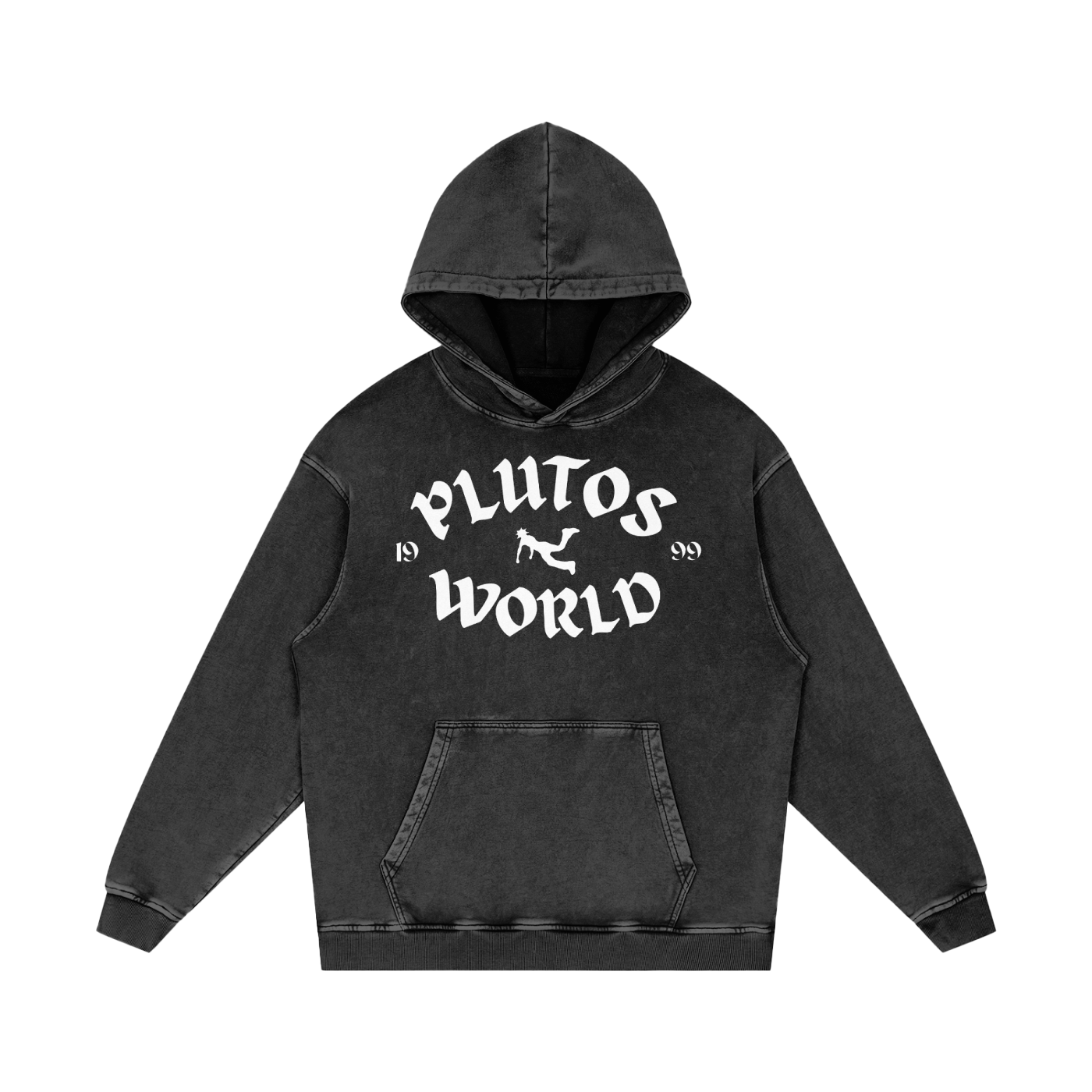 Plutos World Logo 1999 Snow Washed Hoodie