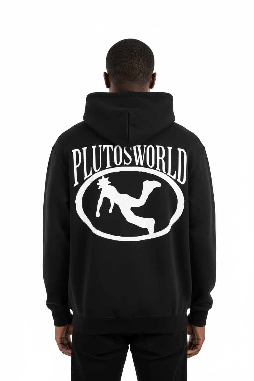 PlutosWorld Oval Logo 199 Oversize Fleeced Hoodie
