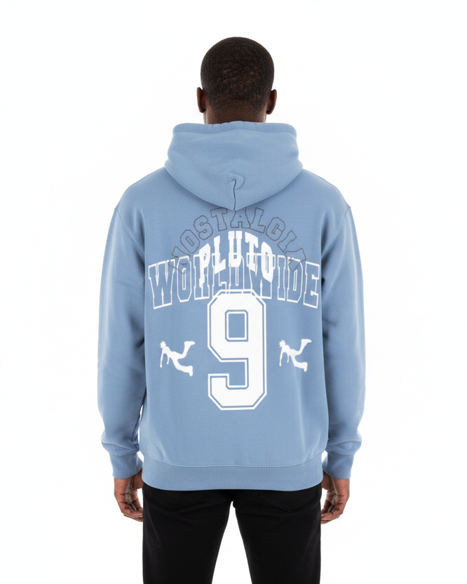 Pluto Nostalgia White Oversize Fleeced Hoodie