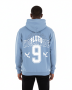 Pluto Nostalgia White Oversize Fleeced Hoodie