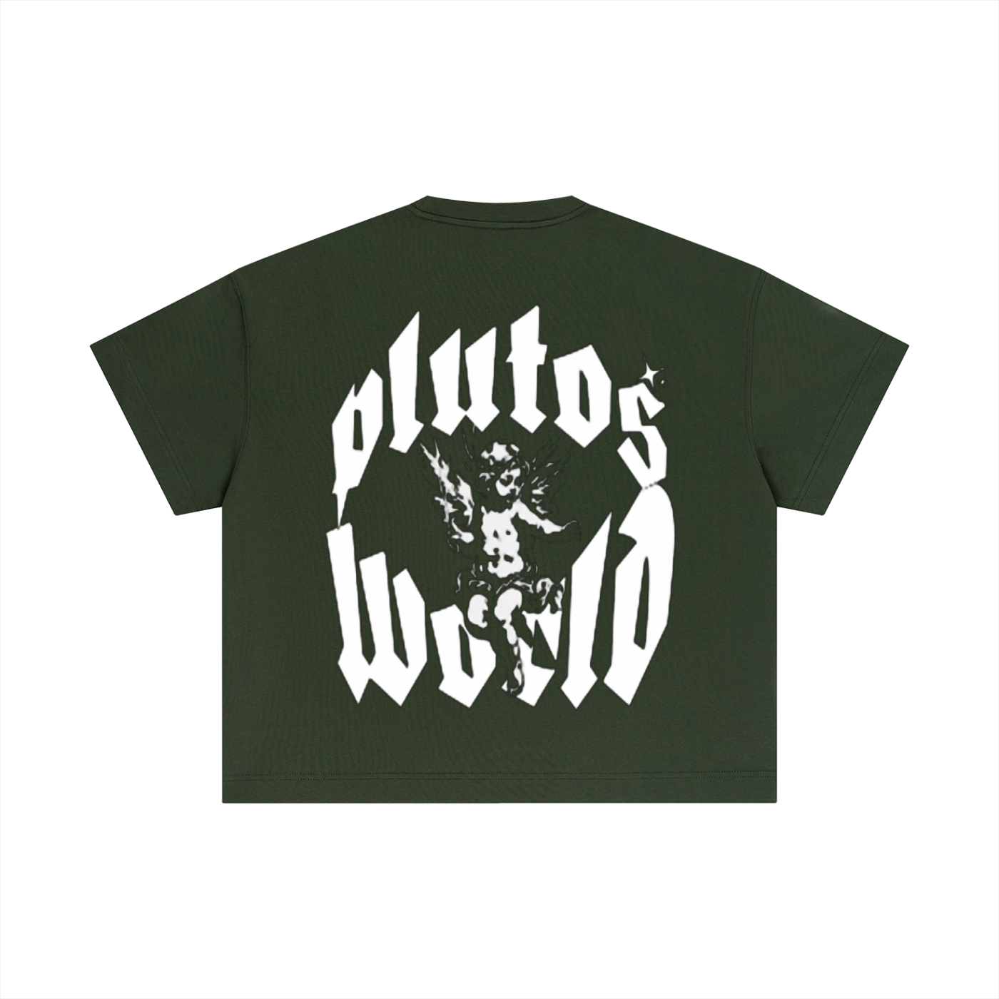 PlutosWorld Angel Cotton Boxy Tee-Shirt