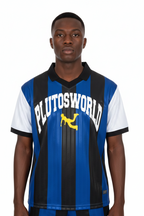 PLUTOSWORLD Striped Collared Soccer Jersey