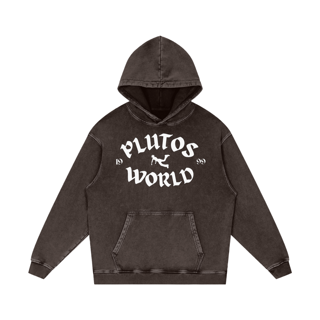 Plutos World Logo 1999 Snow Washed Hoodie