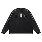Pluto World White Piping Sweatshirt