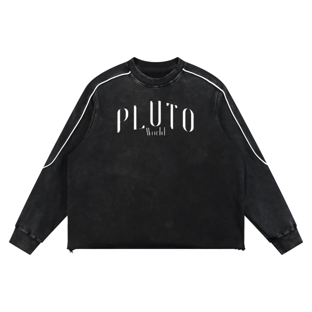 Pluto World White Piping Sweatshirt