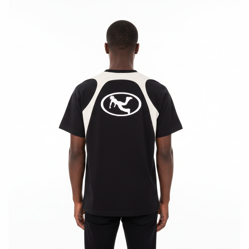 Pluto White Oval Logo Panel Tee-Shirt