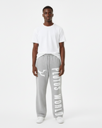 PLUTOS WORLD LOGO Straight-Leg Sweatpants