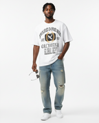 PLUTSWORLD GLOBAL DEPT 1999 Boxy Raw-Edge Tee-Shirt