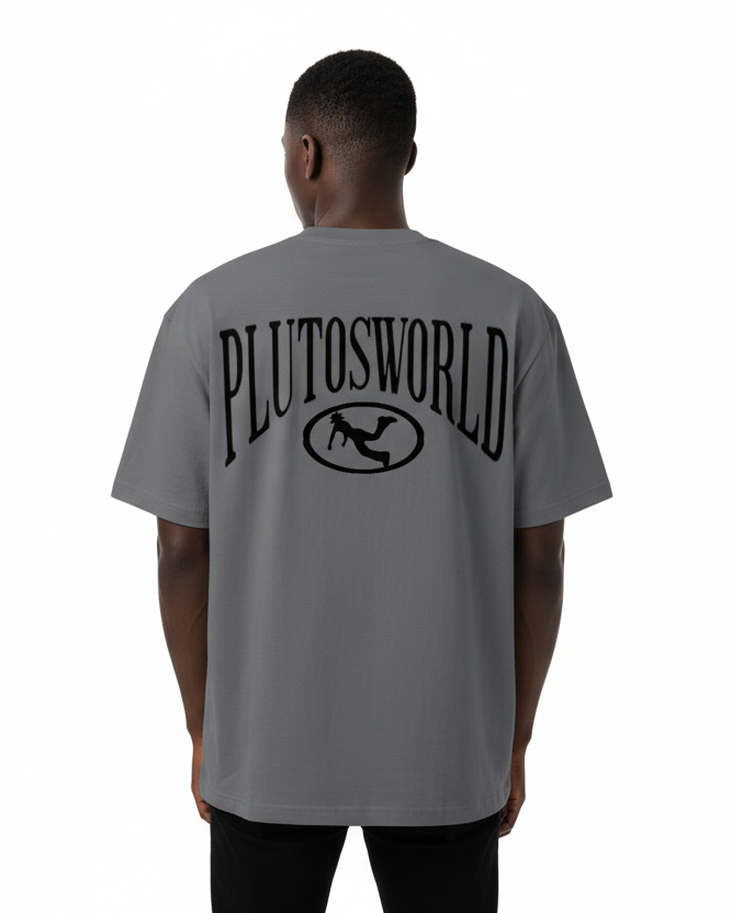 Pluto Black Oval Logo Tee-Shirt