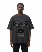 Pluto Cross Face Loose Cotton Tee-Shirt