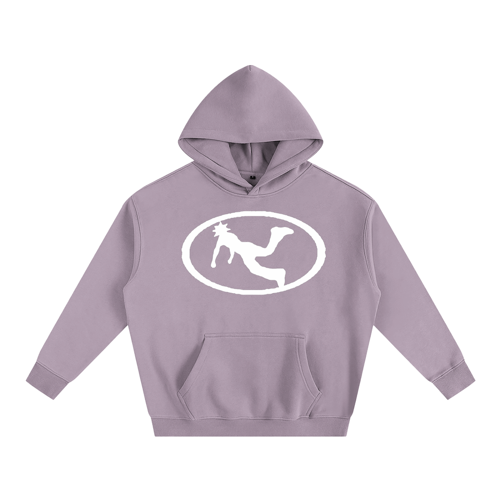 Pluto W Oval Logo Oversize Fleeced Hoodie