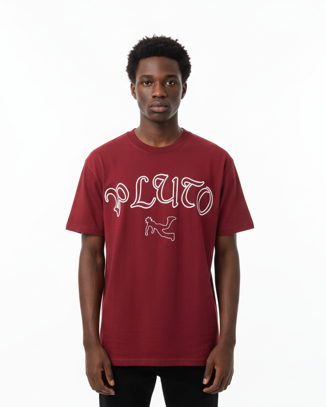 Pluto Outline Cotton Tee-Shirt