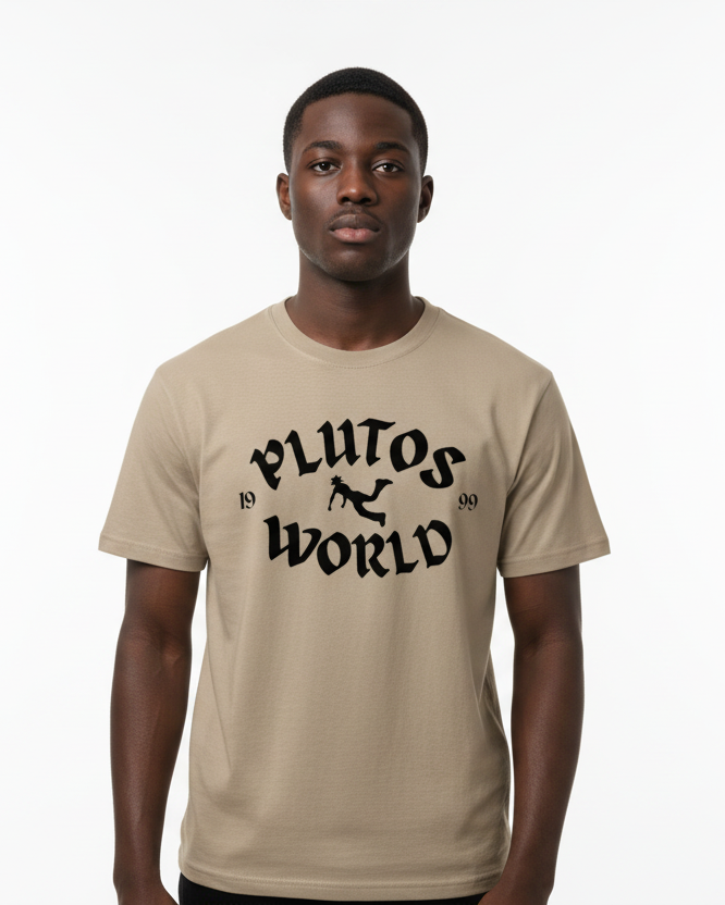 Plutos World Black 1999 Logo Tee-Shirt