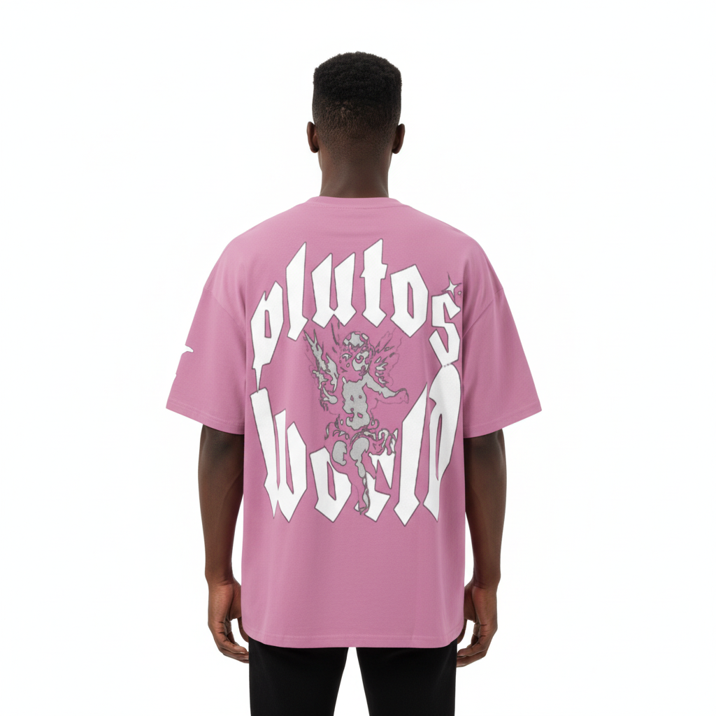 PlutosWorld Angel Streetwear Cotton Loose Tee-Shirt