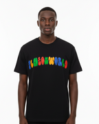 PlutosWorld Rainbow Font Cotton Tee-Shirt