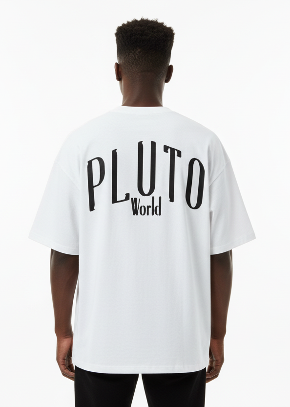 Pluto Cross Face Loose Cotton Tee-Shirt
