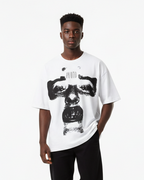 Pluto Cross Face Loose Cotton Tee-Shirt