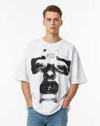 Pluto Cross Face Loose Cotton Tee-Shirt