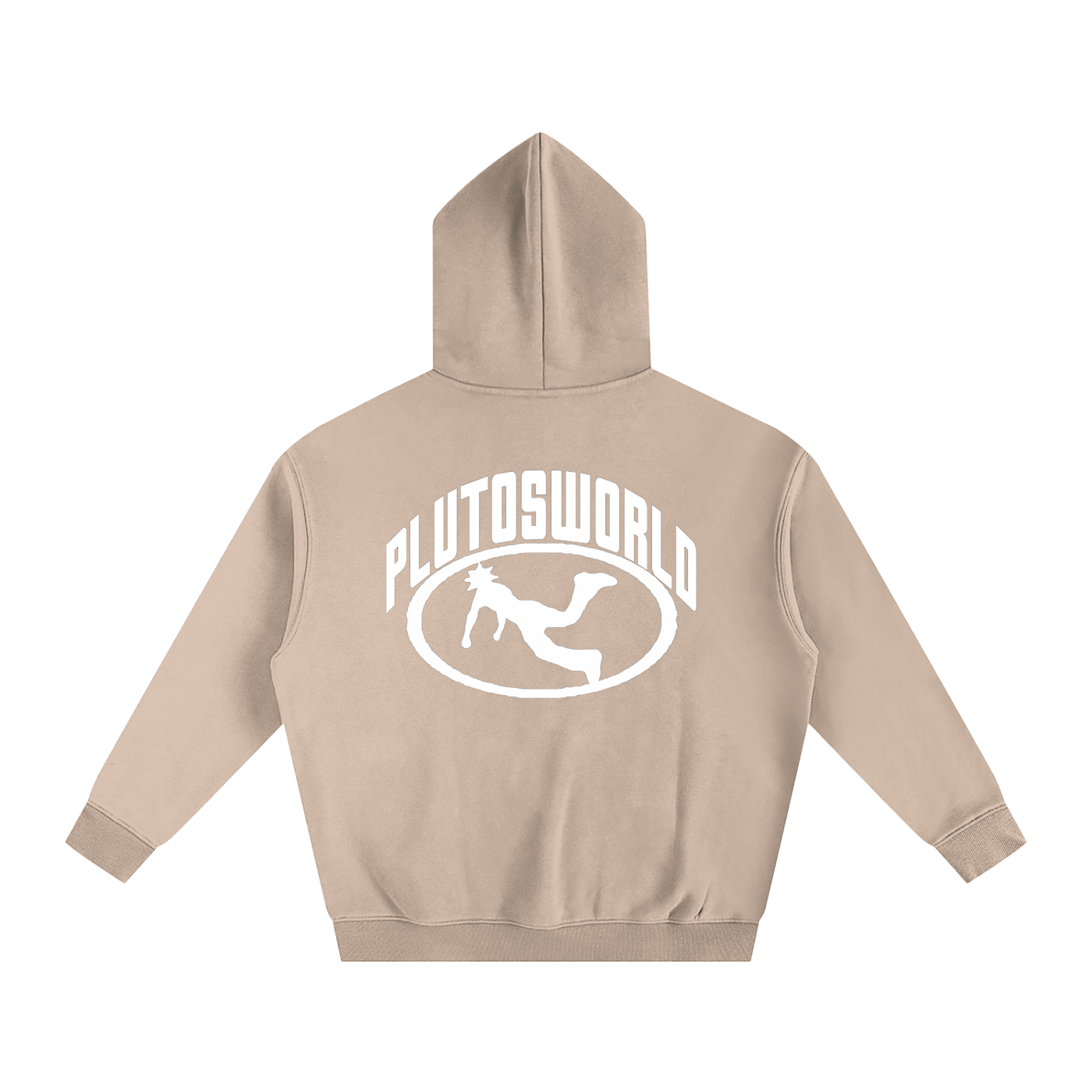 Pluto W Oval Logo Oversize Fleeced Hoodie