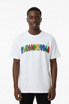 PlutosWorld Rainbow Font Cotton Tee-Shirt
