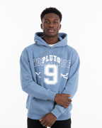 Pluto Nostalgia White Oversize Fleeced Hoodie
