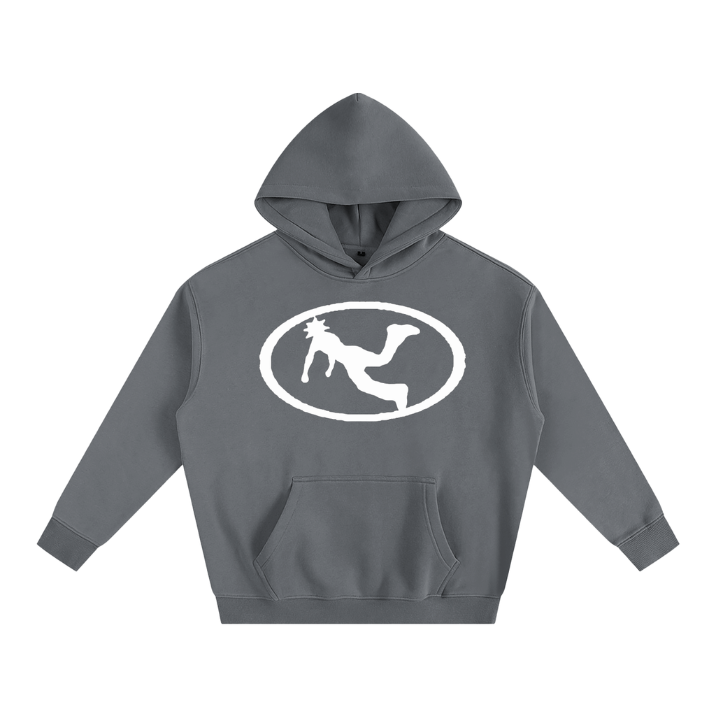 Pluto W Oval Logo Oversize Fleeced Hoodie