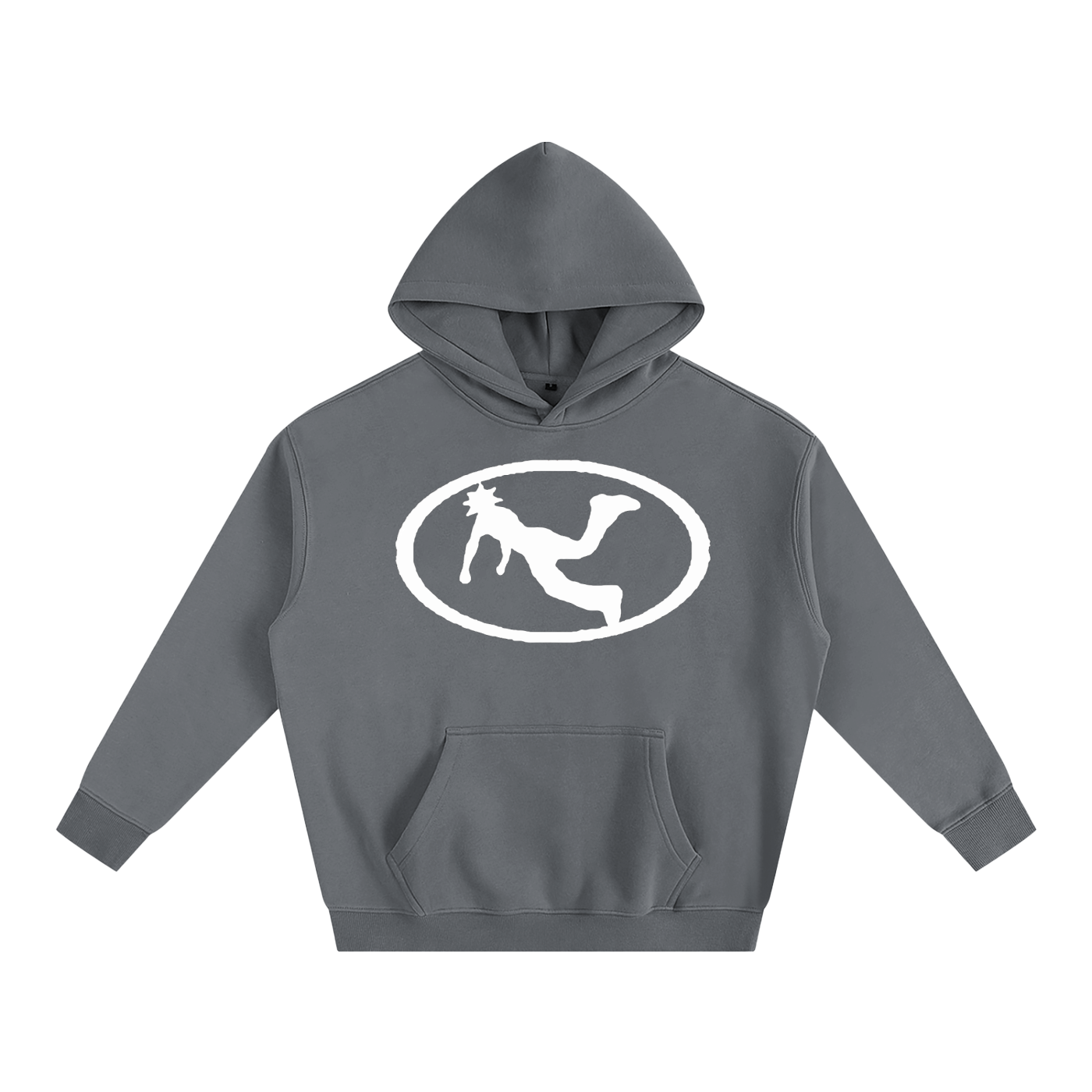 Pluto W Oval Logo Oversize Fleeced Hoodie
