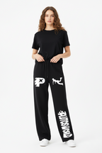 Plutos World Flame Straight-Leg Sweatpants