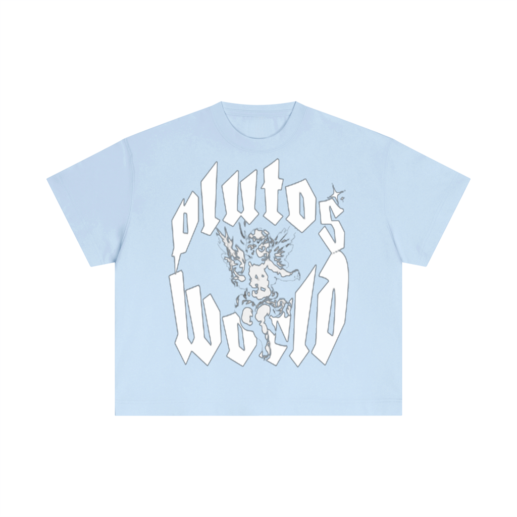 PlutosWorld Angel Cotton Boxy Tee-Shirt